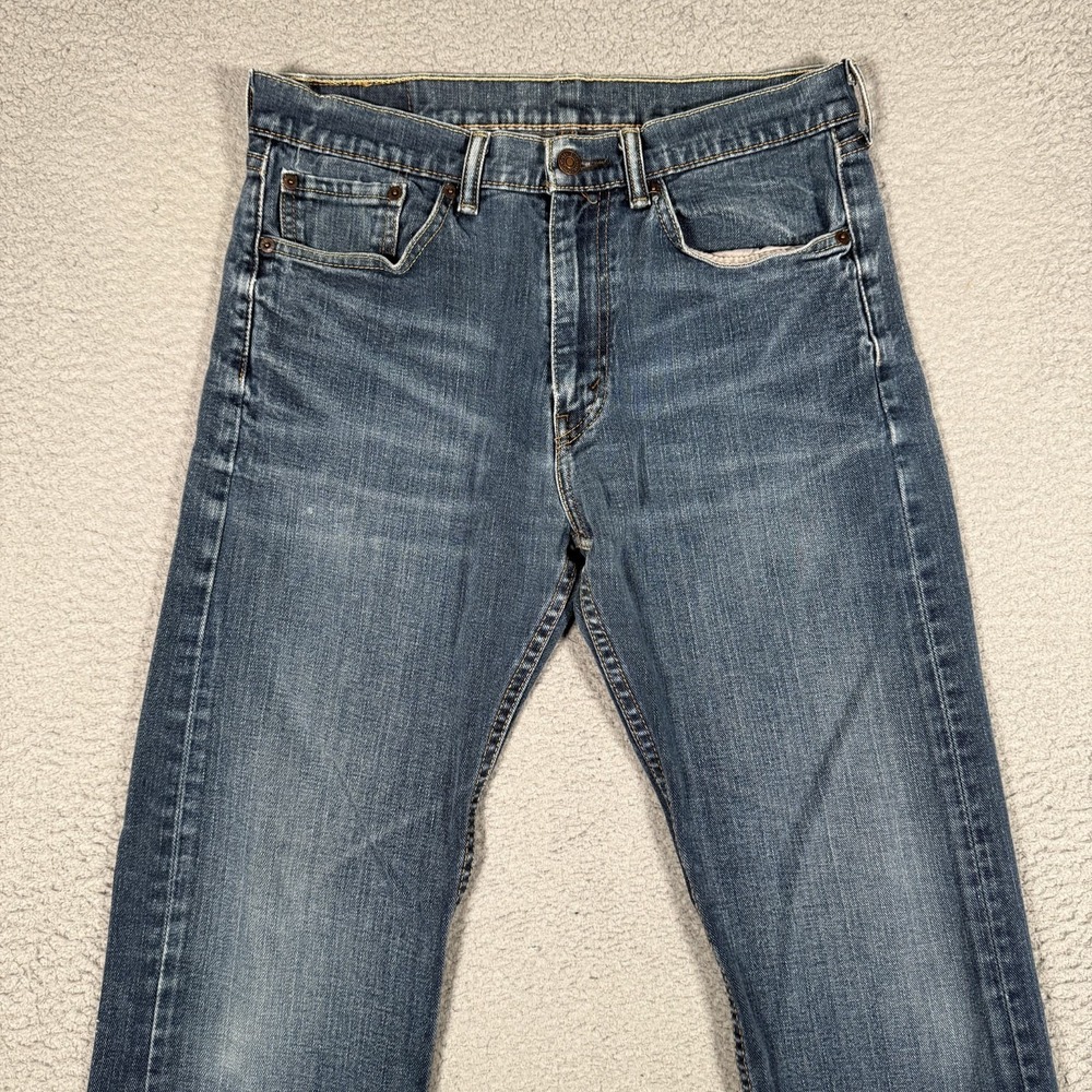 Levis Jeans Mens 32x32 Blue 505 Straight Fit Denim Casual Logo Preppy 5 Pocket - Picture 2 of 12